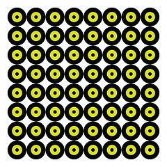 Image showing Black and yellow disks vector or color illustration