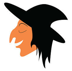 Image showing Woman in halloween costume vector or color illustration