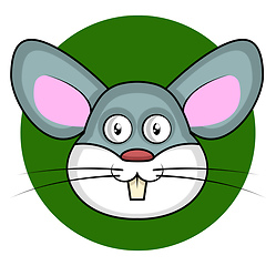 Image showing Cute cartoon rabbit vector illustartion on white background