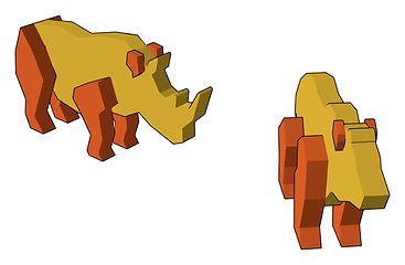 Image showing A toy animal cartoon vector or color illustration