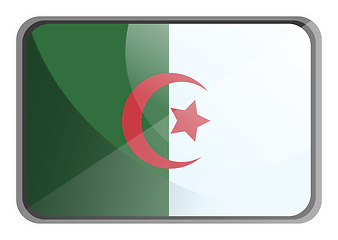 Image showing Vector illustration of Algeria flag on whte background.