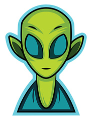 Image showing Gaming logo of an alien illustration vector on white background 