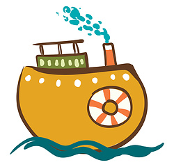 Image showing Stem ship with life preserver vector or color illustration