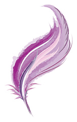 Image showing Purple water stroke feather painting vector or color illustratio