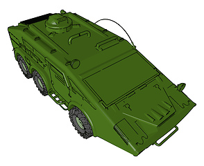 Image showing Armored car loaded with weapons vector or color illustration