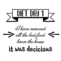 Image showing Funny quote about  diet.