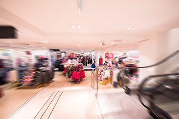 Image showing blurred image of cloth store