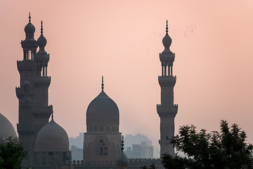 Image showing The two mosques Al-Rifa\'i and Sultan Hassan in Cairo Egypt