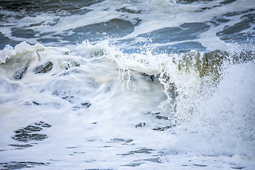 Image showing stormy ocean scenery background