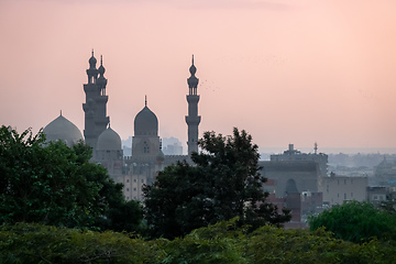 Image showing The two mosques Al-Rifa\'i and Sultan Hassan in Cairo Egypt