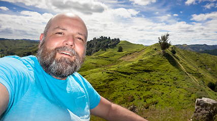 Image showing typical rural landscape in New Zealand