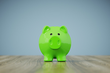 Image showing piggy bank green