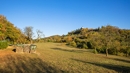 Image showing rural scenery with the Saint Remigius Chapel Germany