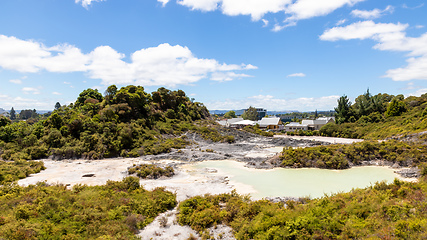 Image showing geothermal activity at Whakarewarewa Rotorua New Zealand