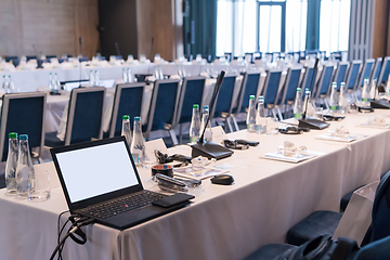 Image showing interior of big modern conference room