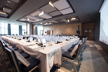 Image showing interior of big modern conference room