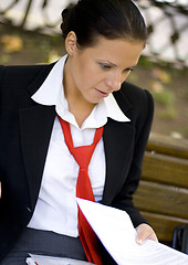 Image showing businesswoman with documents