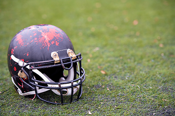 Image showing black american football helmet