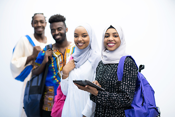 Image showing group of happy african students