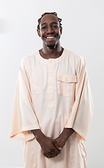 Image showing handsome african black man in traditional  clothes