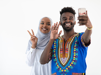 Image showing afro selfie