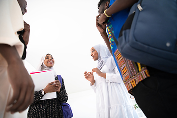 Image showing group of happy african students