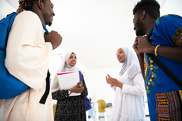 Image showing group of happy african students