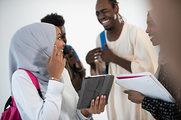 Image showing group of happy african students