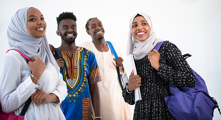 Image showing group of happy african students
