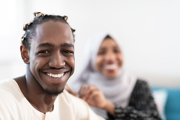 Image showing african couple muslim