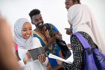 Image showing group of happy african students