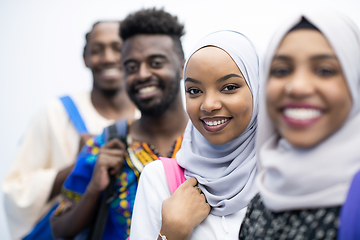 Image showing group of happy african students