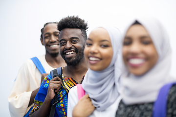 Image showing group of happy african students