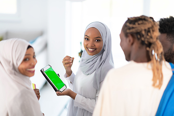 Image showing group of happy african students