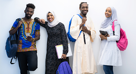 Image showing group of happy african students