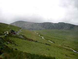 Image showing Snowdonia mountain train