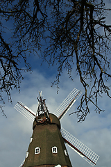 Image showing Wind mill in Horsholm, denmark