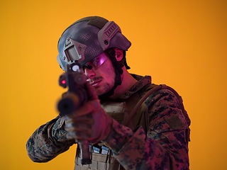 Image showing soldier aiming