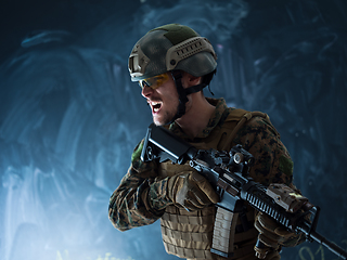 Image showing modern warfare soldier