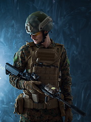 Image showing modern warfare soldier