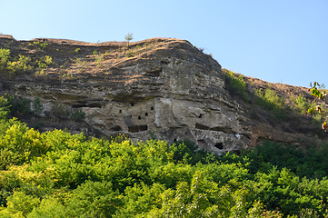 Image showing 7 levels ancient cave monastery in Socola, Moldova