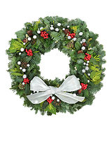 Image showing Traditional Christmas Natural Wreath