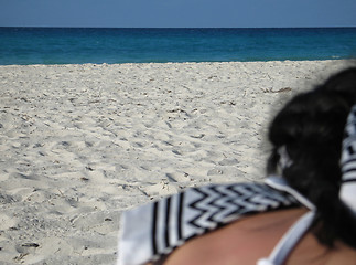 Image showing girl on the beach