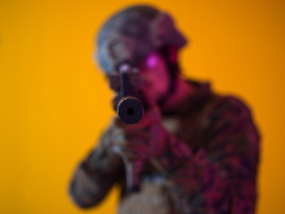 Image showing soldier aiming