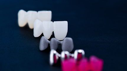 Image showing different types of dental tooth crowns