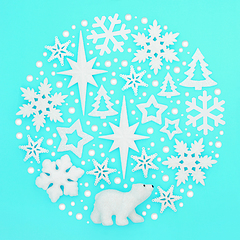 Image showing Abstract North Pole Themed Christmas Decorations