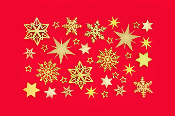 Image showing Christmas Snowflake and Star Composition