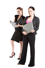 Image showing Two businesswomen working