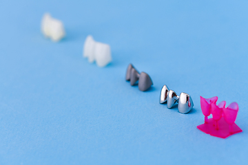 Image showing different types of dental tooth crowns