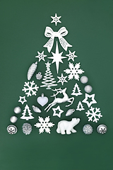 Image showing North Pole Themed Abstract Christmas Tree